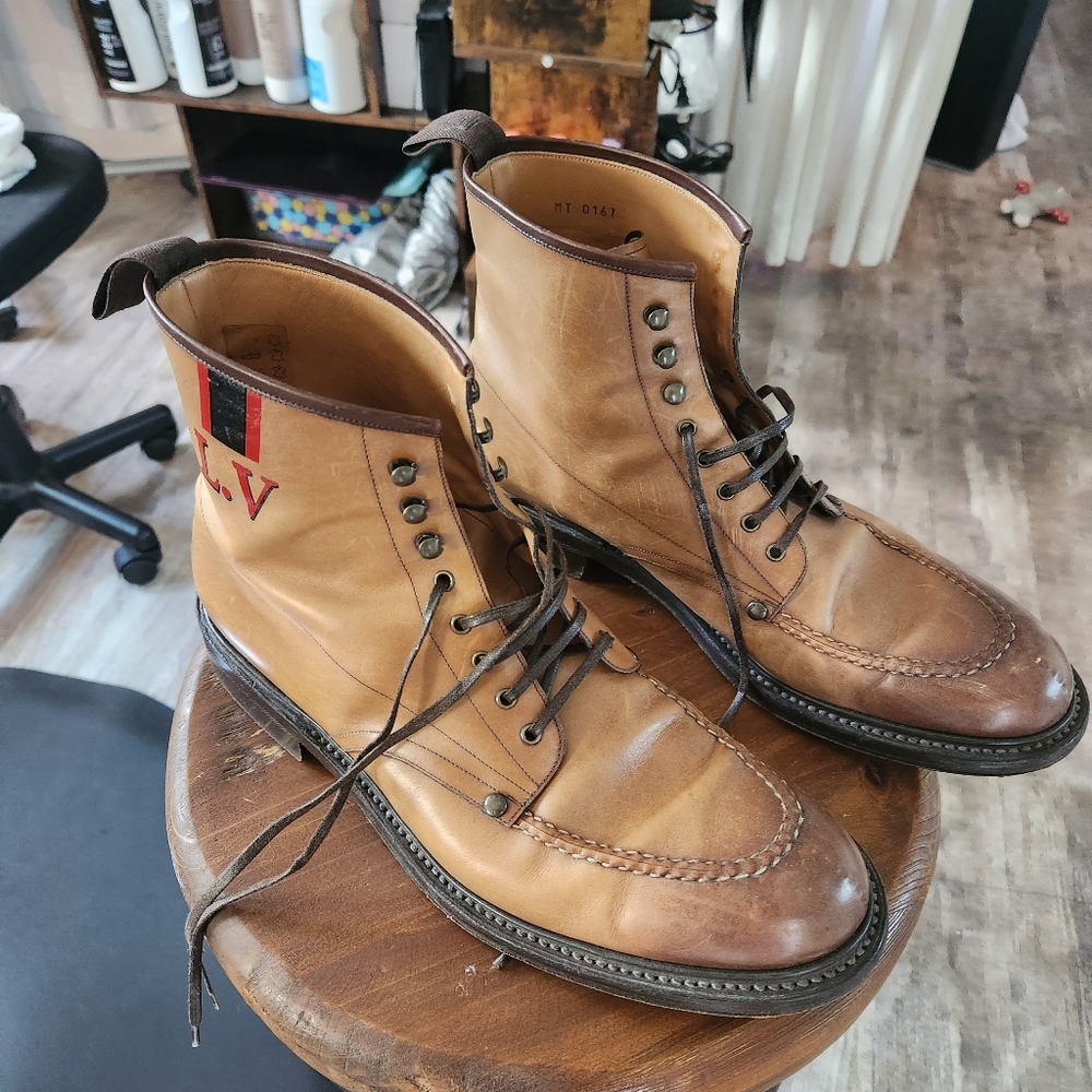 LV MENS LEATHER BOOTS FW2018 KIM JONES